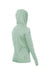 Anetik WSBRZH0 Womens Breeze Tech Hooded Long Sleeve T-Shirt Hoodie Heather Olive Green Flat Back