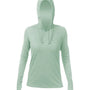 Anetik Womens Breeze Tech Moisture Wicking Hooded Long Sleeve T-Shirt Hoodie w/ Pocket - Heather Olive Green - New