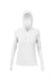 Anetik WSBRZH0 Womens Breeze Tech Hooded Long Sleeve T-Shirt Hoodie Heather White Flat Front