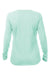 Anetik WSBRZL0 Womens Breeze Tech Long Sleeve Crewneck T-Shirt Heather Seafoam Green Flat Back