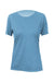 Anetik WSBRZS0 Womens Breeze Tech Short Sleeve Crewneck T-Shirt Heather Bahama Blue Flat Front