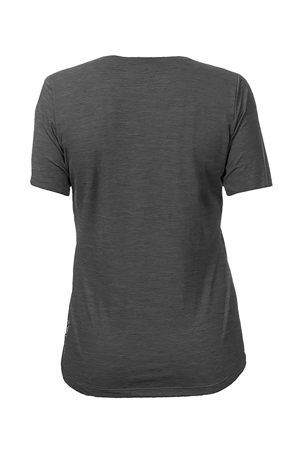 Anetik WSBRZS0 Womens Breeze Tech Short Sleeve Crewneck T-Shirt Heather Charcoal Grey Flat Back