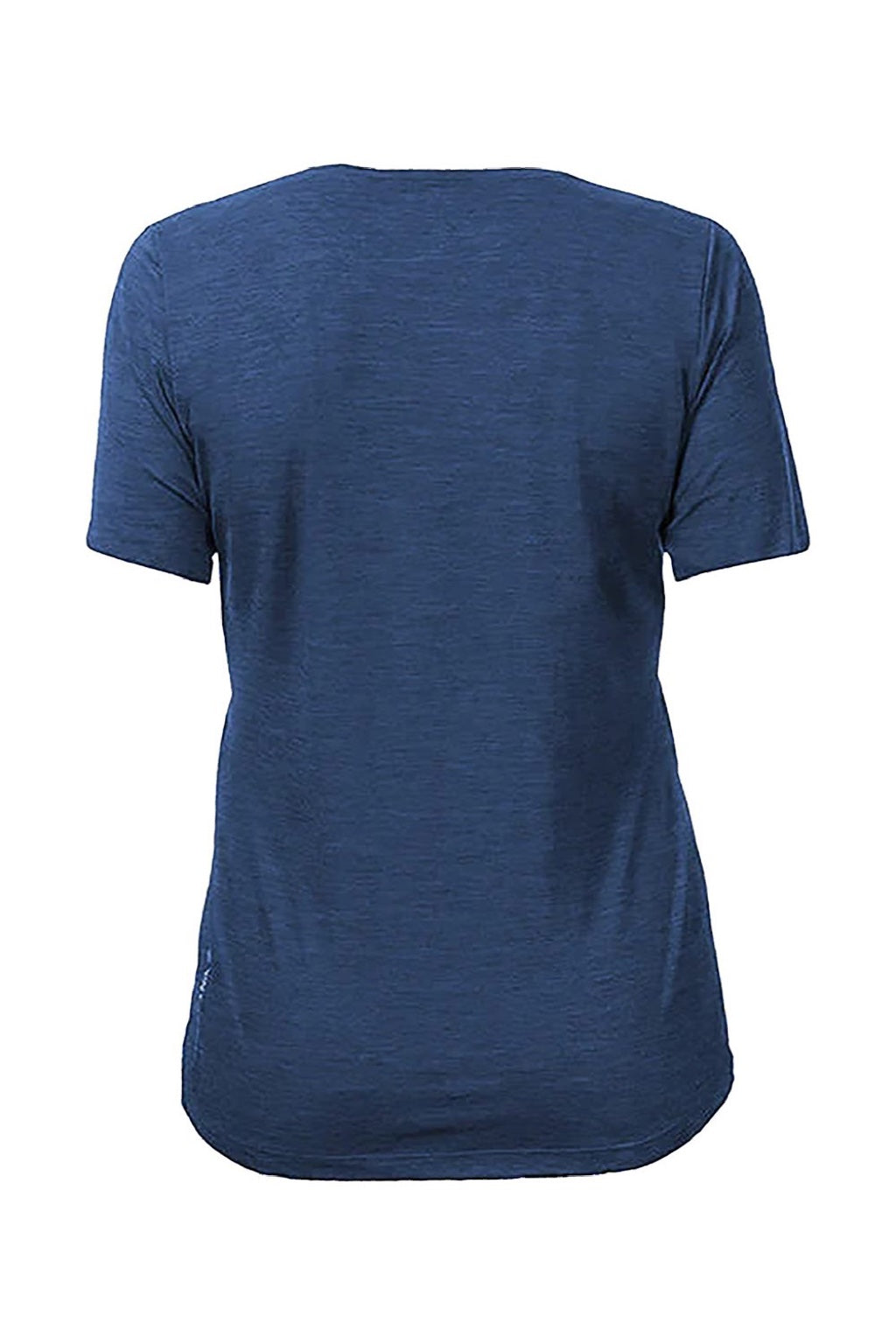 Anetik WSBRZS0 Womens Breeze Tech Short Sleeve Crewneck T-Shirt Heather Navy Blue Flat Back