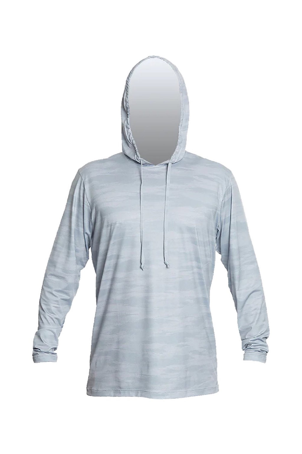 Anetik MVLPRH8 Mens Low Pro Tech Long Sleeve Hooded T-Shirt Hoodie Ice Blue Camo Flat Front