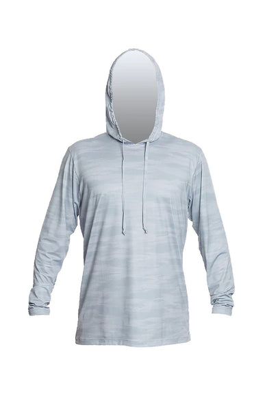 Anetik MVLPRH8 Mens Low Pro Tech Long Sleeve Hooded T-Shirt Hoodie Ice Blue Camo Flat Front
