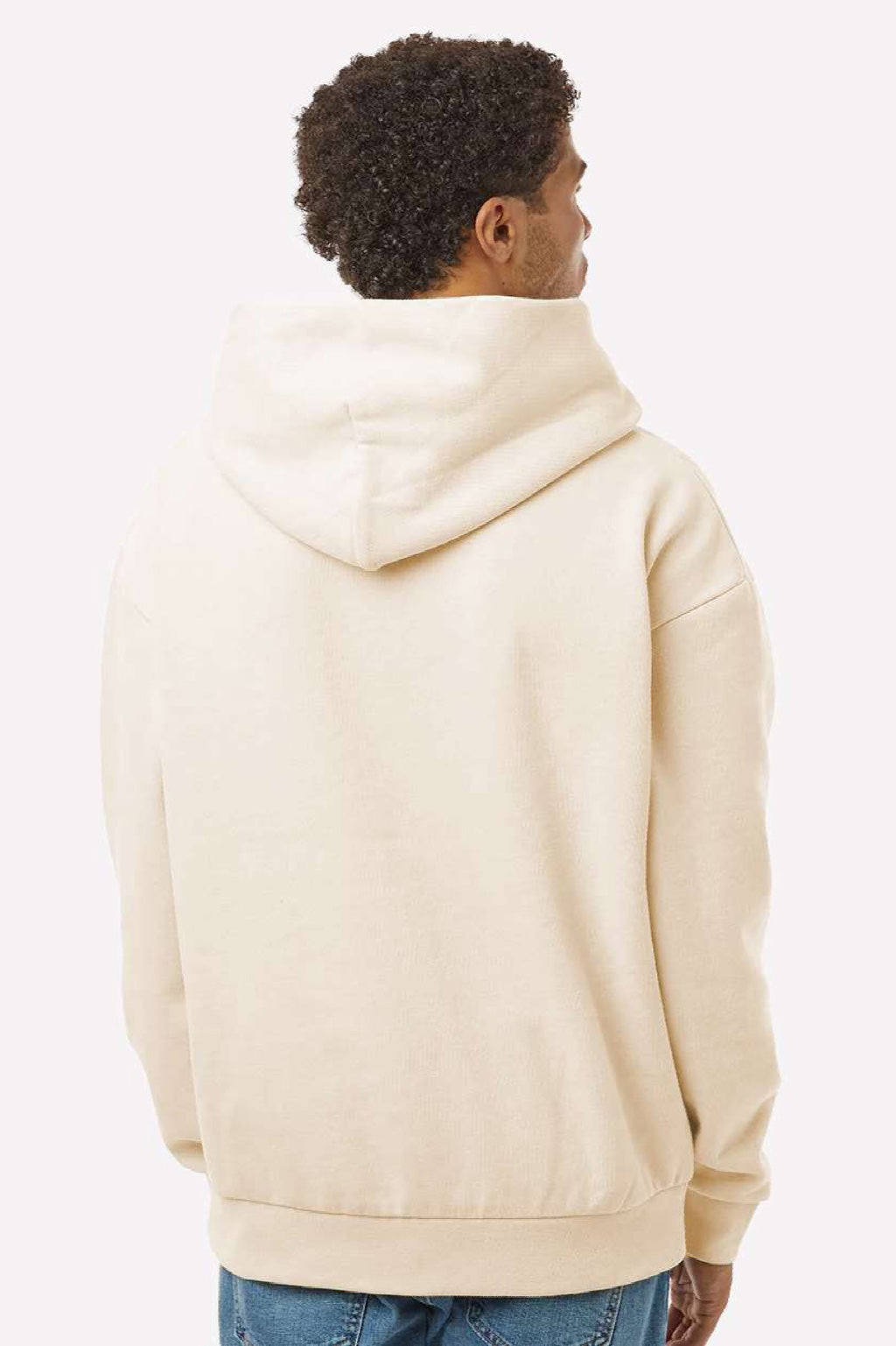 Independent Trading Company IND330BLV Mens Boulevard Heavyweight Hooded Sweatshirt Hoodie w/ Pouch Pocket Bone Model Back