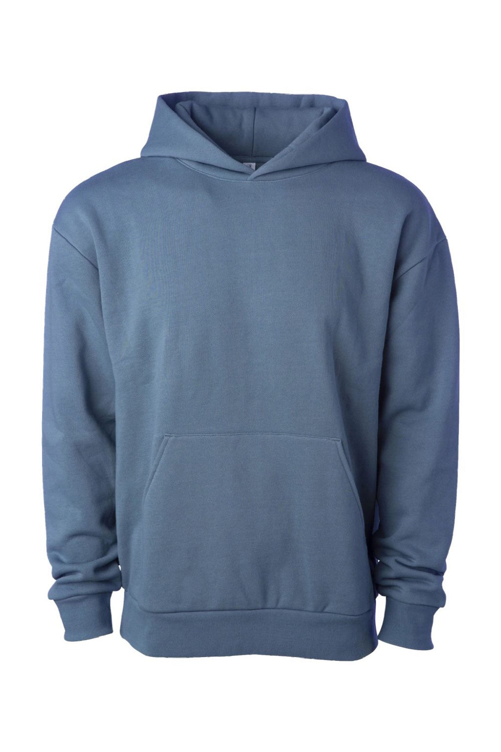 Independent Trading Company IND330BLV Mens Boulevard Heavyweight Hooded Sweatshirt Hoodie w/ Pouch Pocket Storm Blue Flat Front