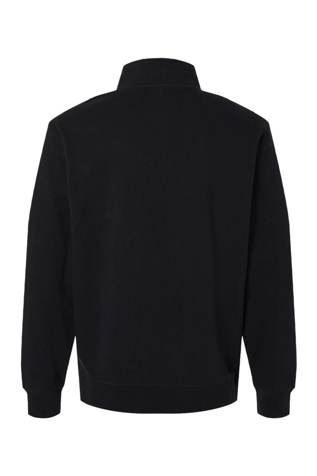 Independent Trading Company SS4600QZ Mens 1/4 Zip Sweatshirt Black Flat Back