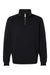 Independent Trading Company SS4600QZ Mens 1/4 Zip Sweatshirt Black Flat Front