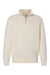 Independent Trading Company SS4600QZ Mens 1/4 Zip Sweatshirt Bone Flat Front