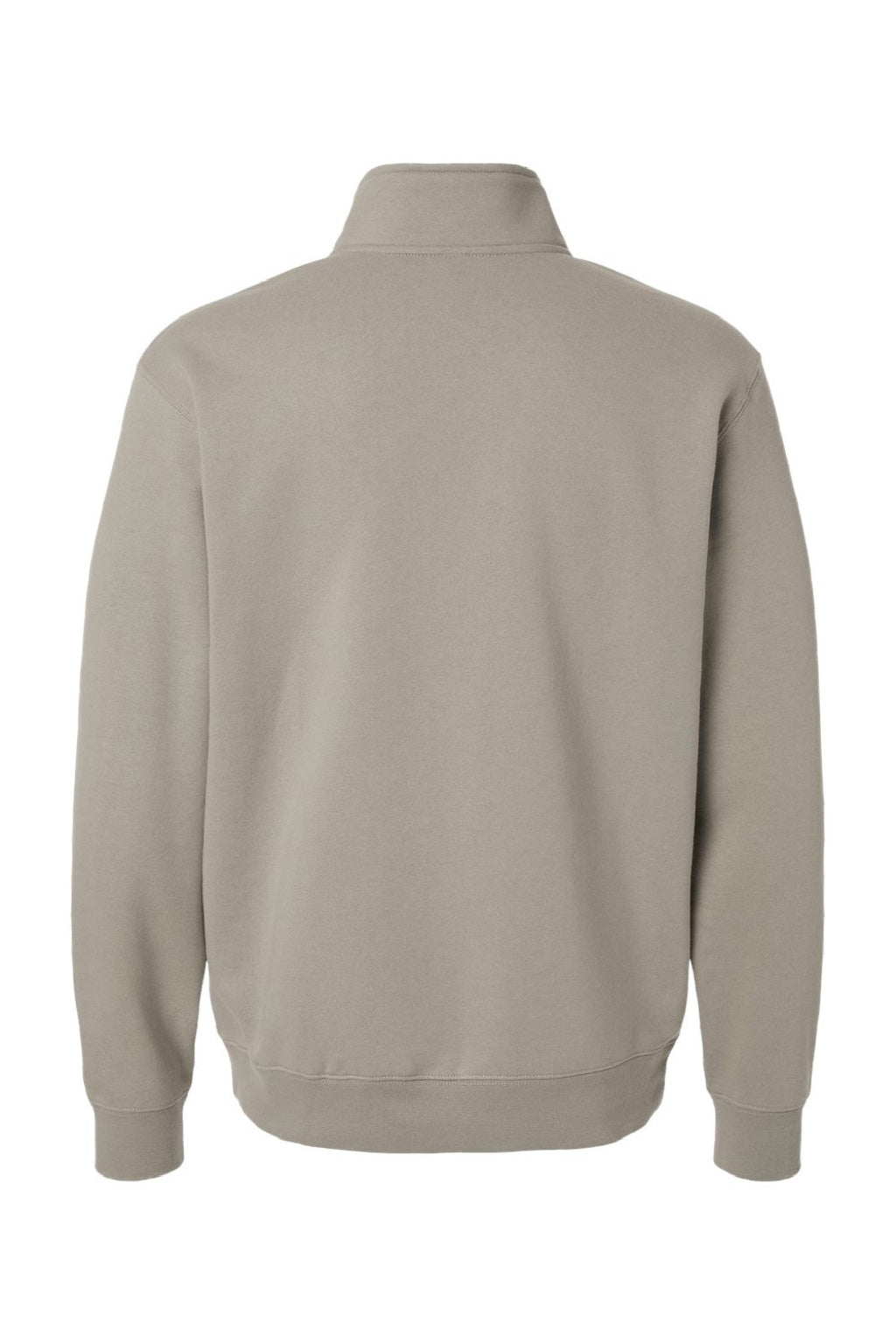 Independent Trading Company SS4600QZ Mens 1/4 Zip Sweatshirt Cement Grey Flat Back