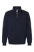 Independent Trading Company SS4600QZ Mens 1/4 Zip Sweatshirt Classic Navy Blue Flat Front