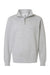 Independent Trading Company SS4600QZ Mens 1/4 Zip Sweatshirt Heather Grey Flat Front