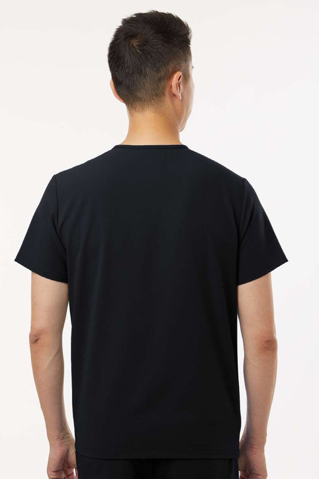 Jaanuu M10001 Unisex Holmes Everyday 1 Pocket V-Neck Scrub Top Black Model Back