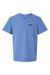 Jaanuu M10001 Unisex Holmes Everyday 1 Pocket V-Neck Scrub Top Ceil Blue Flat Front