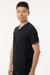 Jaanuu M10002 Unisex Platt 3 Pocket V-Neck Scrub Top Black Model Side