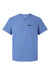 Jaanuu M10002 Unisex Platt 3 Pocket V-Neck Scrub Top Ceil Blue Flat Front