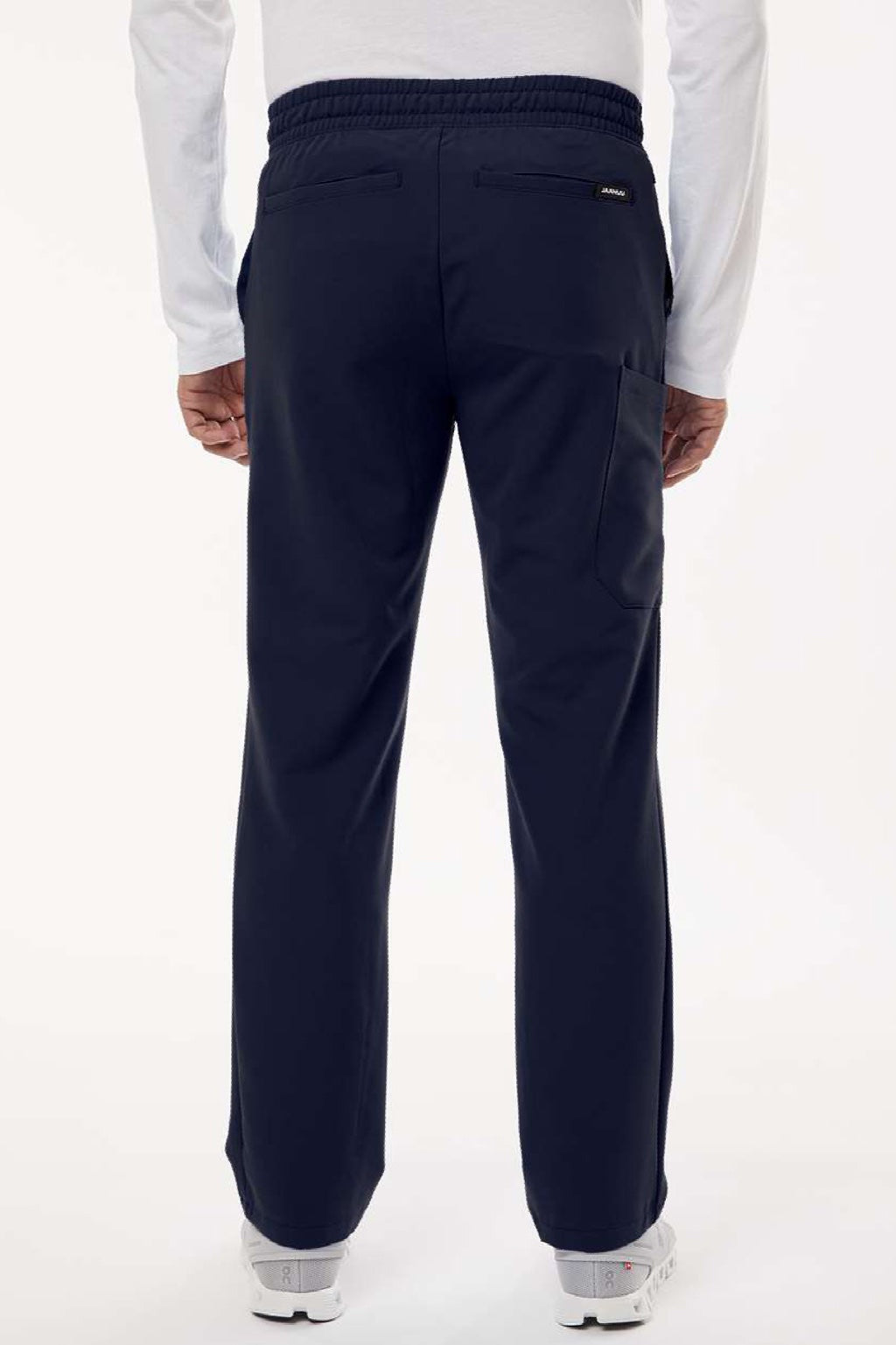 Jaanuu M20001 Unisex Rhodes Everyday Straight Leg Scrub Pants Midnight Navy Blue Model Back