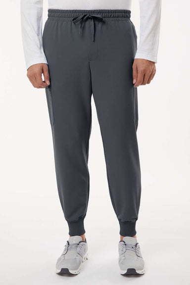 Jaanuu M20002 Unisex Osmo 8 Pocket Scrub Jogger Pants Carbon Grey Model Front