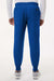 Jaanuu M20002 Unisex Osmo 8 Pocket Scrub Jogger Pants Royal Blue Model Back