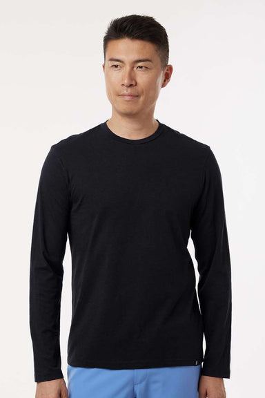 Jaanuu M30002U Mens RegenX Underscrub Long Sleeve Crewneck T-Shirt Black Model Front
