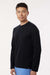 Jaanuu M30002U Mens RegenX Underscrub Long Sleeve Crewneck T-Shirt Black Model Side