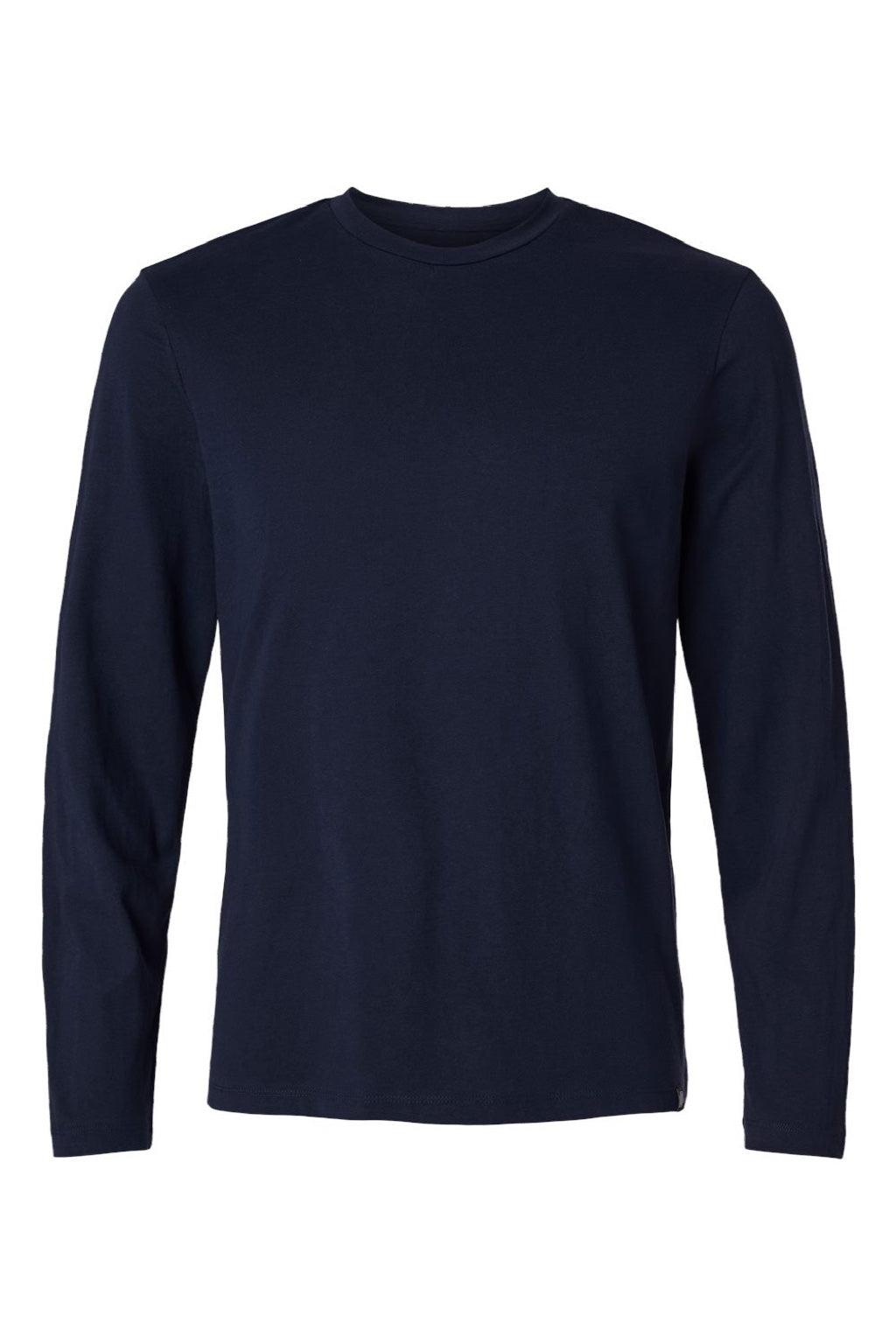 Jaanuu M30002U Mens RegenX Underscrub Long Sleeve Crewneck T-Shirt Midnight Navy Blue Flat Front