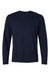Jaanuu M30002U Mens RegenX Underscrub Long Sleeve Crewneck T-Shirt Midnight Navy Blue Flat Front