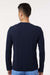 Jaanuu M30002U Mens RegenX Underscrub Long Sleeve Crewneck T-Shirt Midnight Navy Blue Model Back