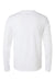 Jaanuu M30002U Mens RegenX Underscrub Long Sleeve Crewneck T-Shirt White Flat Back