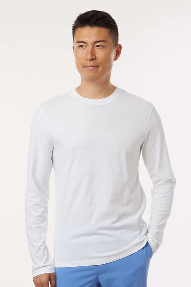 Jaanuu M30002U Mens RegenX Underscrub Long Sleeve Crewneck T-Shirt White Model Front
