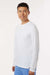 Jaanuu M30002U Mens RegenX Underscrub Long Sleeve Crewneck T-Shirt White Model Side