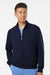 Jaanuu M60001 Unisex Wolfe Everyday 6 Pocket Full Zip Scrub Jacket Midnight Navy Blue Model Front