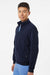 Jaanuu M60001 Unisex Wolfe Everyday 6 Pocket Full Zip Scrub Jacket Midnight Navy Blue Model Side