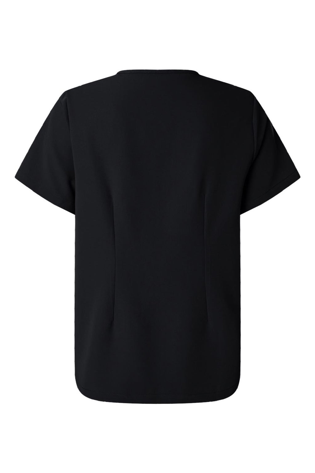 Jaanuu W10001 Unisex Rhena Essential 1 Pocket V-Neck Scrub Top Black Flat Back