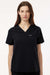 Jaanuu W10001 Unisex Rhena Essential 1 Pocket V-Neck Scrub Top Black Model Front