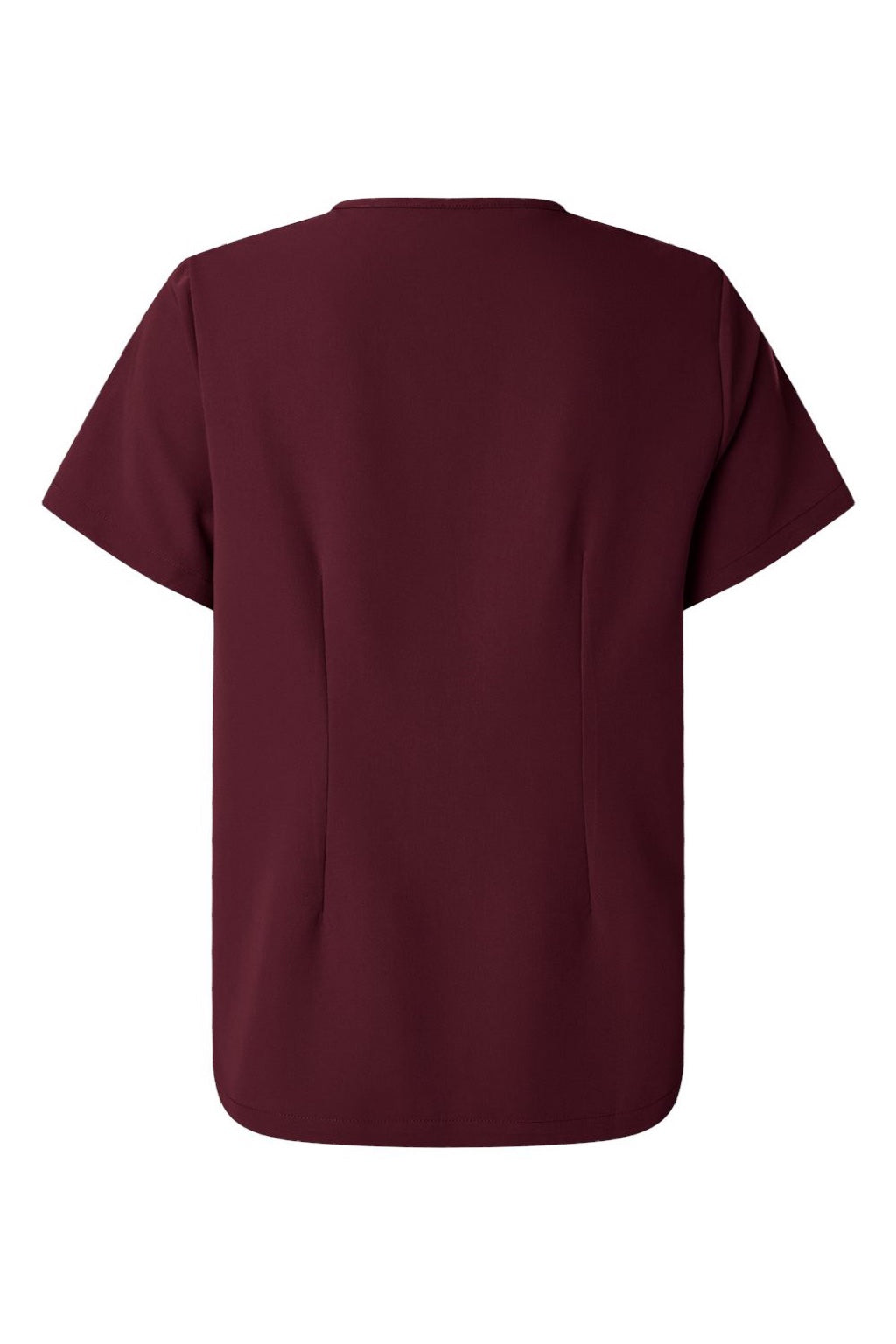 Jaanuu W10001 Unisex Rhena Essential 1 Pocket V-Neck Scrub Top Burgundy Flat Back