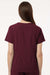 Jaanuu W10001 Unisex Rhena Essential 1 Pocket V-Neck Scrub Top Burgundy Model Back