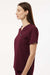 Jaanuu W10001 Unisex Rhena Essential 1 Pocket V-Neck Scrub Top Burgundy Model Side