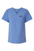 Jaanuu W10001 Unisex Rhena Essential 1 Pocket V-Neck Scrub Top Ceil Blue Flat Front