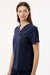 Jaanuu W10001 Unisex Rhena Essential 1 Pocket V-Neck Scrub Top Midnight Navy Blue Model Side