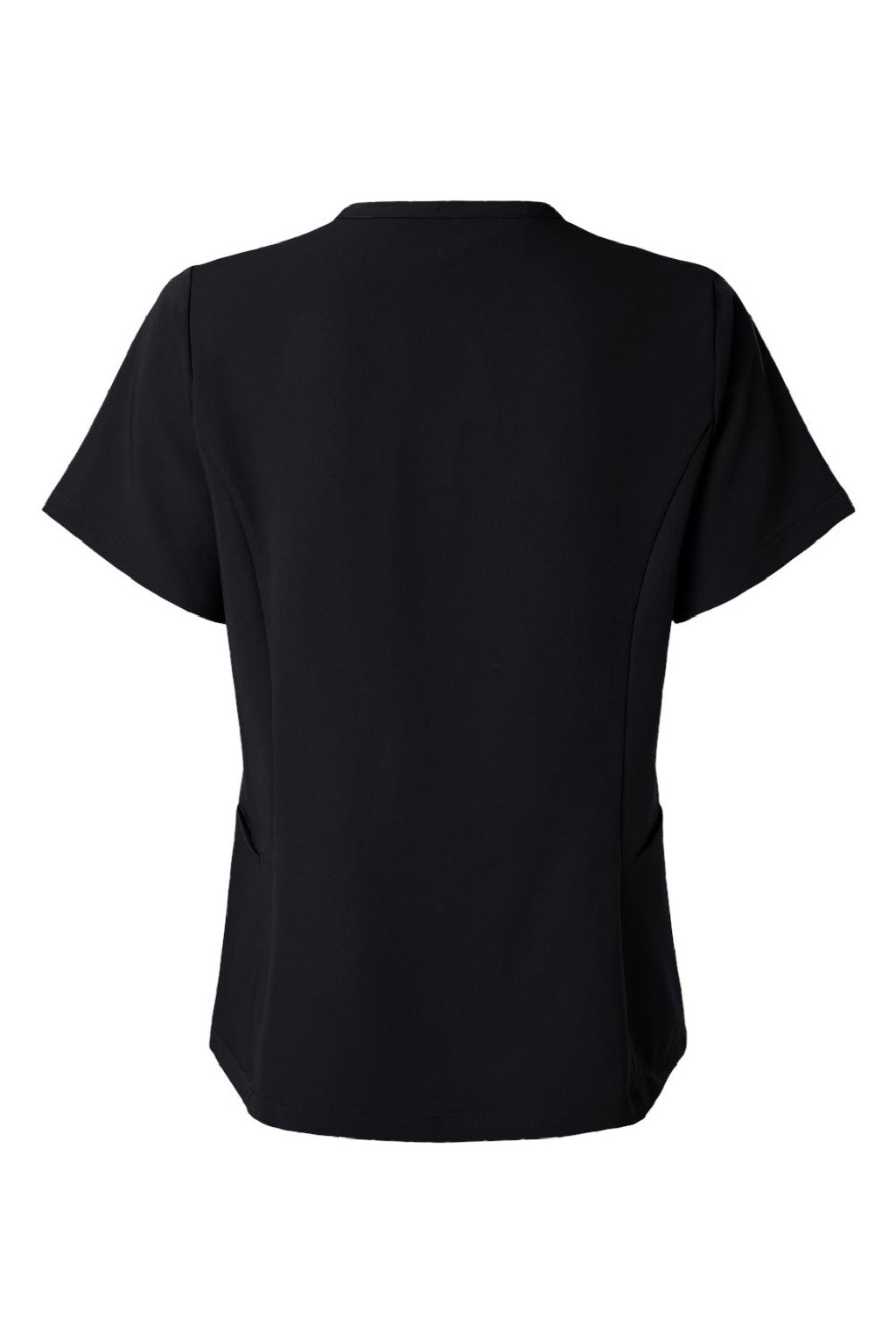 Jaanuu W10003 Unisex Calix Fit & Flare V-Neck Scrub Top Black Flat Back