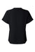 Jaanuu W10003 Unisex Calix Fit & Flare V-Neck Scrub Top Black Flat Back