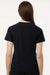 Jaanuu W10003 Unisex Calix Fit & Flare V-Neck Scrub Top Black Model Back
