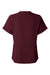 Jaanuu W10003 Unisex Calix Fit & Flare V-Neck Scrub Top Burgundy Flat Back