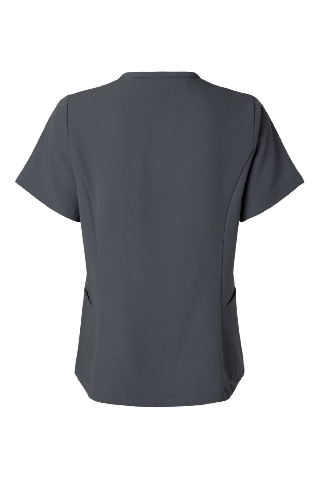 Jaanuu W10003 Unisex Calix Fit & Flare V-Neck Scrub Top Carbon Grey Flat Back