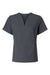 Jaanuu W10003 Unisex Calix Fit & Flare V-Neck Scrub Top Carbon Grey Flat Front