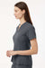 Jaanuu W10003 Unisex Calix Fit & Flare V-Neck Scrub Top Carbon Grey Model Side