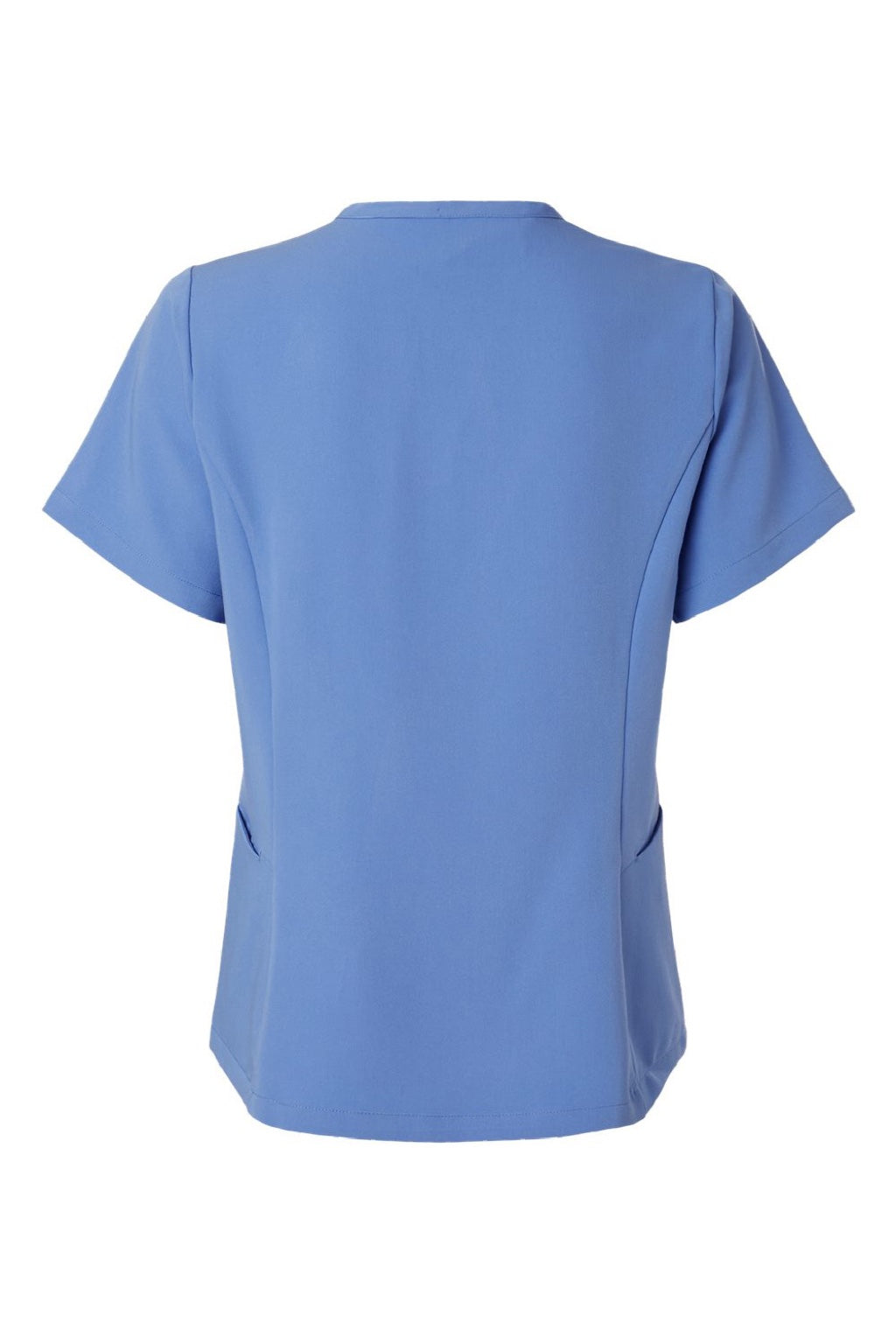 Jaanuu W10003 Unisex Calix Fit & Flare V-Neck Scrub Top Ceil Blue Flat Back