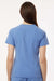 Jaanuu W10003 Unisex Calix Fit & Flare V-Neck Scrub Top Ceil Blue Model Back